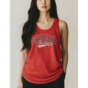 Ohio State Buckeyes Womens Red Racerback Tank Top Size M By Pro Edge